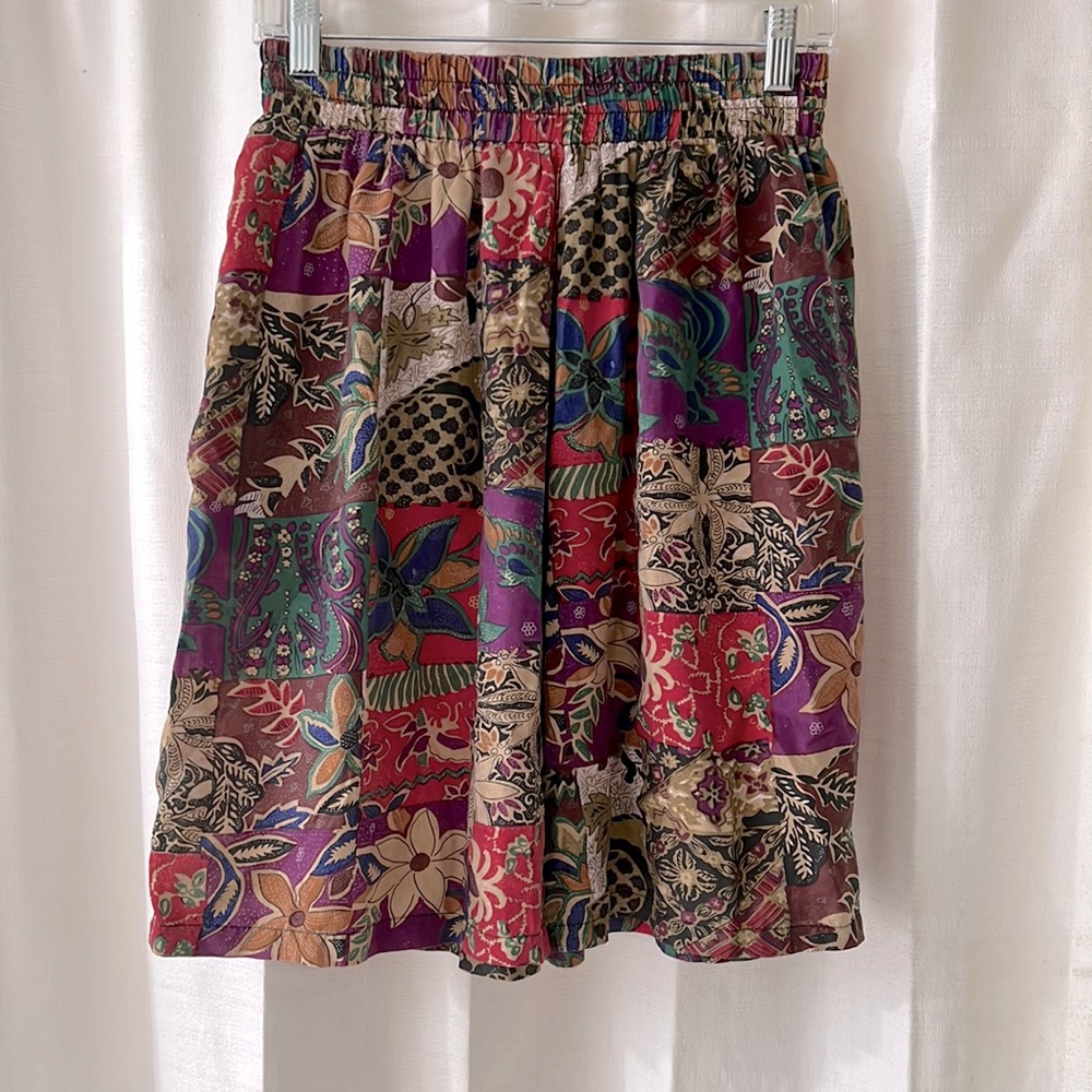 Vintage silk high waisted shorts